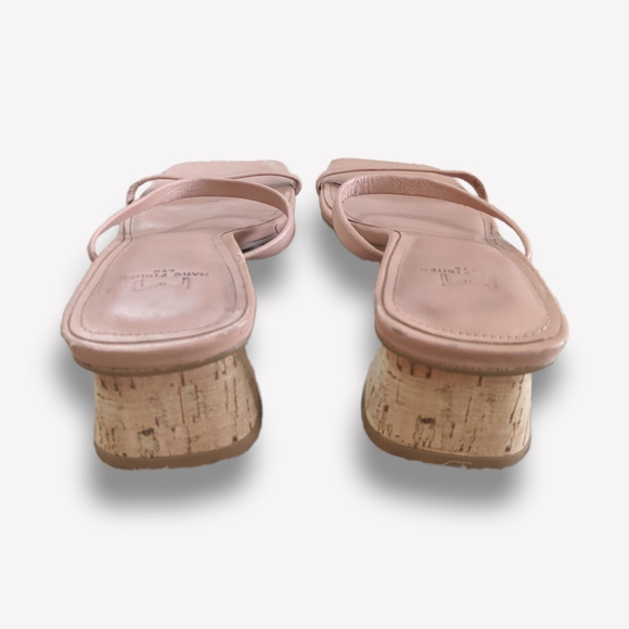 Marc Fisher Brent Heeled Slide Sandals in Tan, 5.5 - Picture 4 of 10